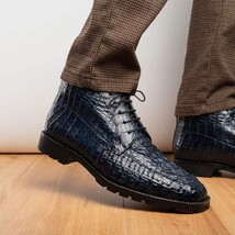 Marco Di Milano Genuine Caiman Crocodile Chukka Boot Martinelli Navy image 11