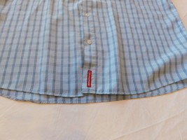 Quiksilver Men&#39;s Short Sleeve Button Up Shirt Blue Plaid Size XL xlarge GUC - $29.69