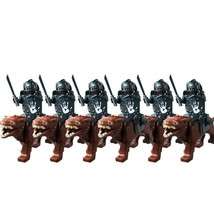 12pcs Mounted Warg Uruk-Hai Assault Army Solders Lord of the Rings Minif... - £19.83 GBP