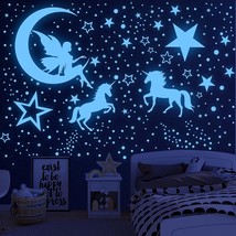 Glow In The Dark Stars For Ceiling,915 Pcs Unicorn Wall Decals Stickers Unicorn  - £22.37 GBP