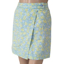 Ditsy Floral Skort 12P Vintage 90s Wrap Skirt Pastels Shorts Cotton Cott... - $24.74