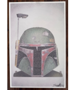 Signed Star Wars Empire Strikes Back Boba Fett Word Art 11 x 17 by Scott... - $49.49