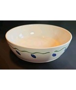 Springwood by PFALTZGRAFF 8&quot; Round Baker Stoneware Blue Flowers Green Le... - $142.52 CAD