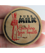 RARE Cardboard Milk Bottle Cap Drums Pure Milk Guarding your Health - $11.99