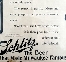 Schlitz Milwaukee Beer 1905 Advertisement A Million Barrels Brewery DWCC11 - £31.34 GBP