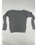Womens Sweater Gray Knit Ribbed Pullover Long Sleeve  Size S Soho Jeans - $13.01 CAD