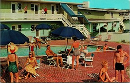 Vtg Postcard 1960s Kitty Hawk North Carolina NC The Sea Ranch Hotel Poolside S22 - £7.67 GBP