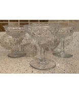 Fostoria American 4 1/4” Hex Base Tall Sherbet Fruit Champagne Goblets S... - $11.75