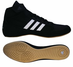 Adidas | AQ3325 | HVC 2 Adult | Black &amp; White Wrestling Shoes | Havoc Br... - $58.99