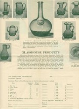 Glasshouse Products Information and Order Sheet Jamestown Virginia 1950&#39;s - £21.72 GBP