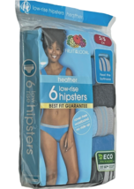 Fruit of the Loom Low Rise Hipsters Women 5/S Blue Gray Cotton Blend 6 P... - $10.89
