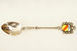 Vintage 800 Silver Demitasse Souvenir Spoon Travel Baden Baden Crest 4-3/8&quot; - £14.99 GBP