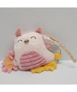 Demdaco Nat &amp; Jules Olla Pink Owl Musical Pull Down Plush Baby Crib Toy - $43.55
