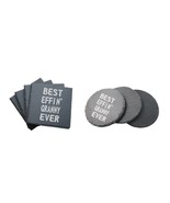 Funny Grandma Gifts Best Effin Granny Ever Engraved Slate Coasters Set of 4 - £23.69 GBP