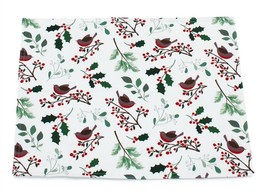 Robins Perch Christmas Printed Cotton Placemat - 33cm x 45cm - $10.04