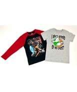 Lot of 2 Boys TShirts Star Wars &amp; Ghostbusters Sz Small Halloween Youth - £7.86 GBP