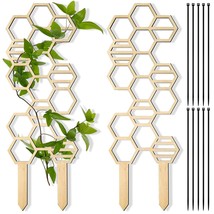 2 Pieces Wooden Small Indoor Trellis Plant Trellis For Climbing Plants H... - £15.71 GBP