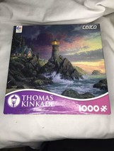 Thomas Kinkade 1000 Pc Puzzle Lighthouse Coastal Landscape Beautiful New Sealed - $15.83