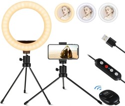 8&quot; Selfie Ring Light, Mini Ring Light with Tripod Stand and Phone Holder - £18.54 GBP