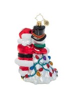 Christopher Radko A FROSTY DUO Christmas Ornament 1021293 New With Tags No Box - £45.73 GBP