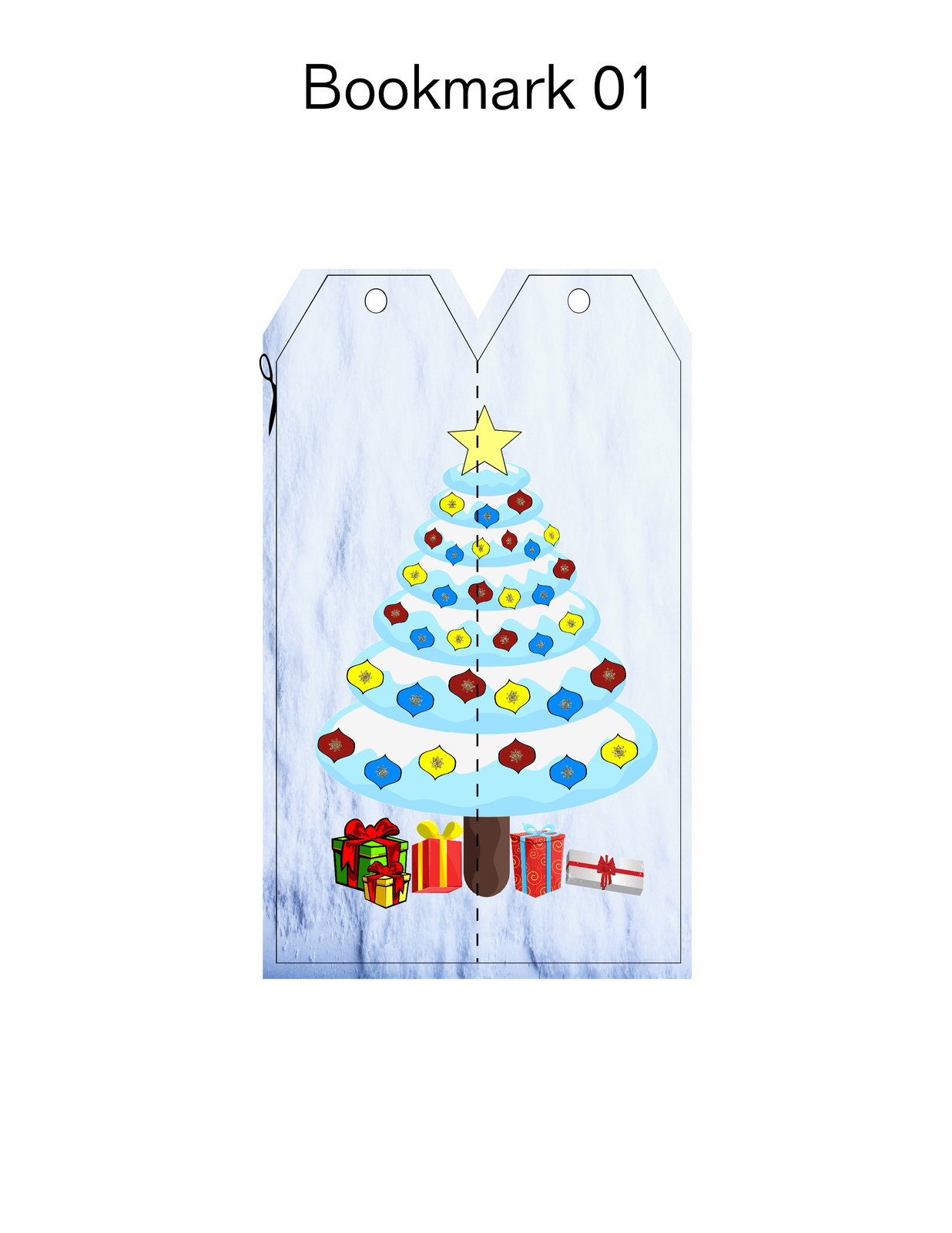 Christmas Bookmark2-Digital Clipart-Background-Party-Holiday-Scrapbook-Notebook - $1.75