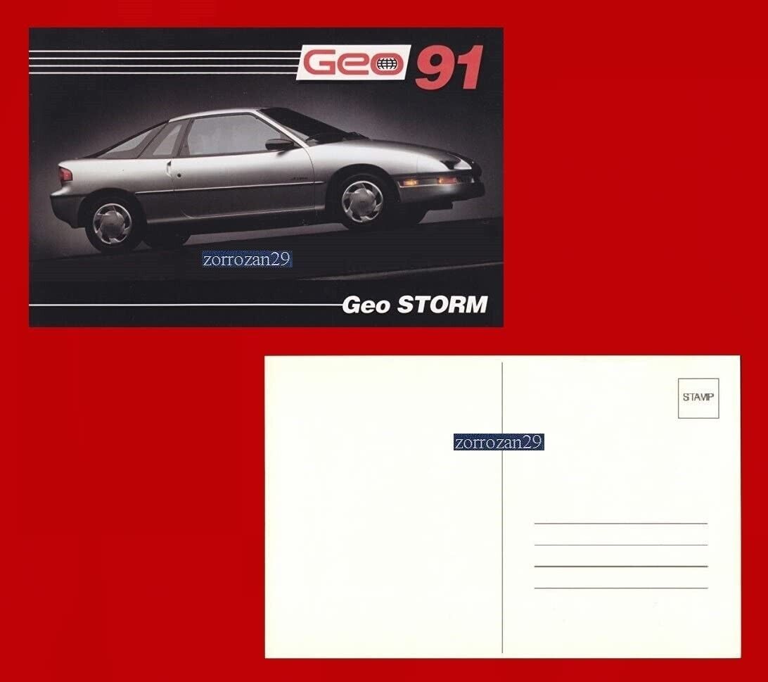 1991 GEO STORM SPORT COUPE FACTORY ORIGINAL COLOR POSTCARD - USA - GREAT... - $6.34