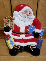 Fitz and Floyd Essentials Happy Holiday Santa Claus Cookie Candy Canape ... - $24.50