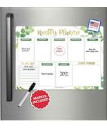 Greenery Fridge Weekly Calendar | Magnetic &amp; Dry Erase | Calendars &amp; Pla... - £17.63 GBP