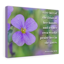   The Fruit Of Her Hands Proverbs 31:31 Bible Verse Canvas Chris - £59.79 GBP+