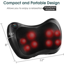 Shiatsu Pillow Massager with Heat Deep Kneading for Shoulder, Neck and Back (D01 - £44.89 GBP