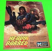 Heavy Barrel Arcade FLYER Original 1988 Promo Vintage Retro Artwork Unused - £19.67 GBP