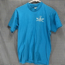 Vintage Fruit of the Loom Made in USA Blue PTS T-Shirt Size Medium - $9.99