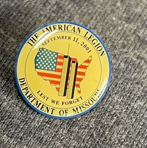 Lest We Forget September 11 2001 World Trade Center American Legion Lapel Pin - $6.83