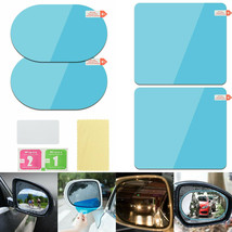 4PCS Car Rainproof Rearview Mirror Sticker Anti Fog Rain Shield Protecti... - £10.19 GBP