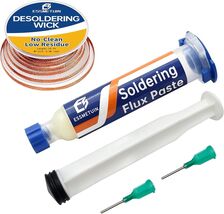 Desoldering Wick and Soldering Flux Paste for Electronics Repair, No Cle... - $14.53