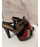 Diva Lounge ultra high open toe sling back shoes size 8 1922 Fall Colors - $319.88 MXN