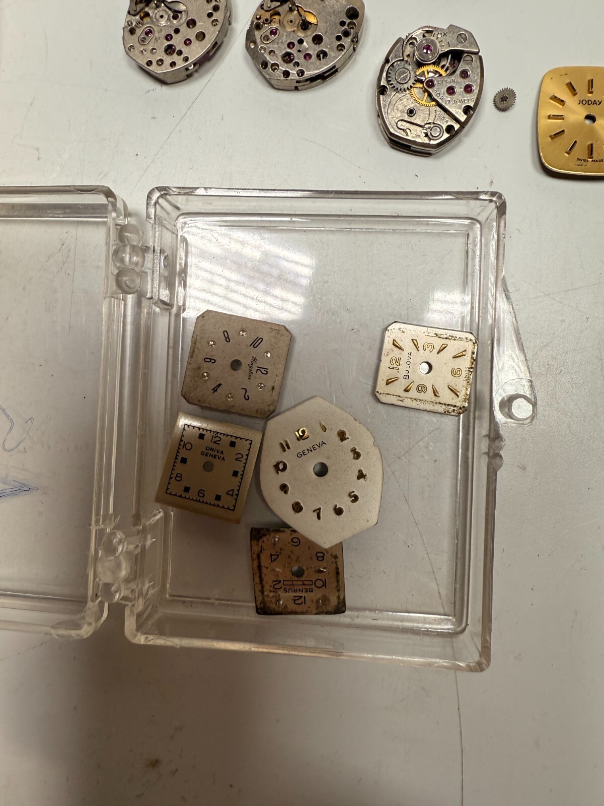 Vintage 1960's 50's Elgin Bulova Ladies Watch Movement PARTS LOT Dial 702 744 Item image 3