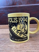 NCTM Houghton Mifflin Indianapolis 1994 Yellow Black Coffee Mug Cup Text... - £7.63 GBP
