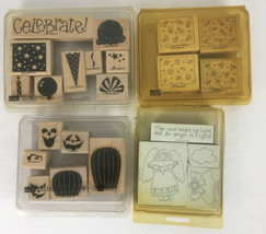 Stampin&#39; Up! 2-Step Stampin’ Perfect Party/Fab 4/Carved/Angel Rubber Stamps Sets - £9.32 GBP