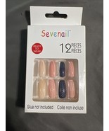 Sevenail 12 Piece Kits Glue Press On Artificial Nail Kit Fashion Plastic... - €3,36 EUR