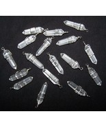 12 CLEAR QUARTZ CRYSTAL WIRE WRAPPED CUT STONE PENDANT rocks stones jewe... - $34.82 CAD
