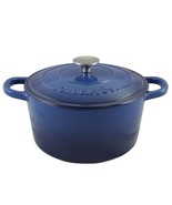 Crock Pot Artisan 5 Quart Round Enameled Cast Iron Dutch Oven in Sapphir... - $93.08