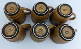 6 Sango SPLASH Brown Drip Glaze 4" Coffee Tea Mugs Cups 12Oz #4951 Stoneware image 11