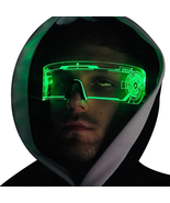 LED Light up Glasses, LED Visor, Luminous, Cyberpunk Futuristic Cosplay ... - $344.95 MXN