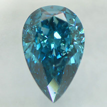 Pear Shape Diamond Fancy Blue Color SI2 Enhanced Loose 1.08 Carat IGI Certified - £1,071.74 GBP