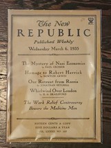 The New Republic Published Weekly, Wednesday March 6th 1935 Vol LXXXII N... - £31.06 GBP