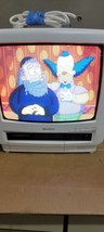 Quasar Video 13&quot; CRT TV VCR VHS Combo White Television vv1213w Retro Gaming  - £156.35 GBP