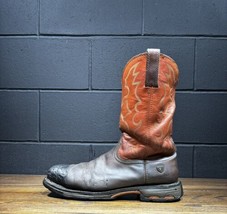 Ariat Work Hog Brown Leather Steel Toe Work Boots Western 10006961 Men’s... - £55.01 GBP