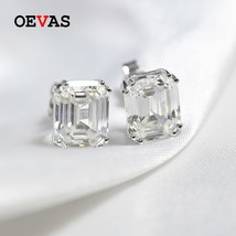 Classic 925 Sterling Silver Created Moissanite Gemstone Diamonds Earrings Ear St - £30.66 GBP