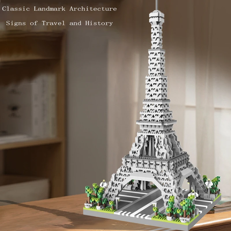 Paris Tower Street View Building Block Mini Diamond Small Particle Assembly Buil - $13.22